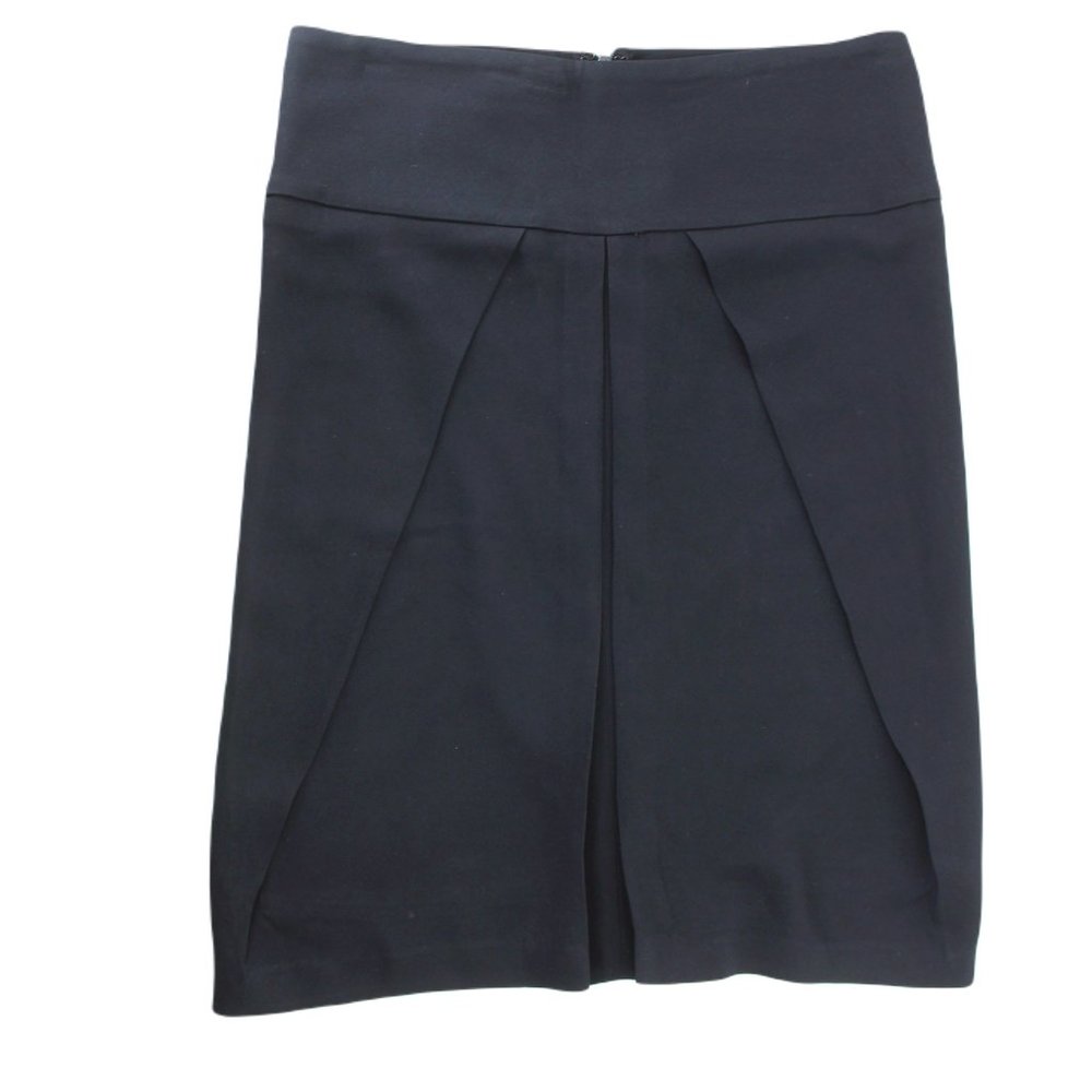 Fuzzi NWT Black Origami Skirt IT42 US6 Crepe Lined Vintage 90s Y2K Minimalist - Picture 3 of 8